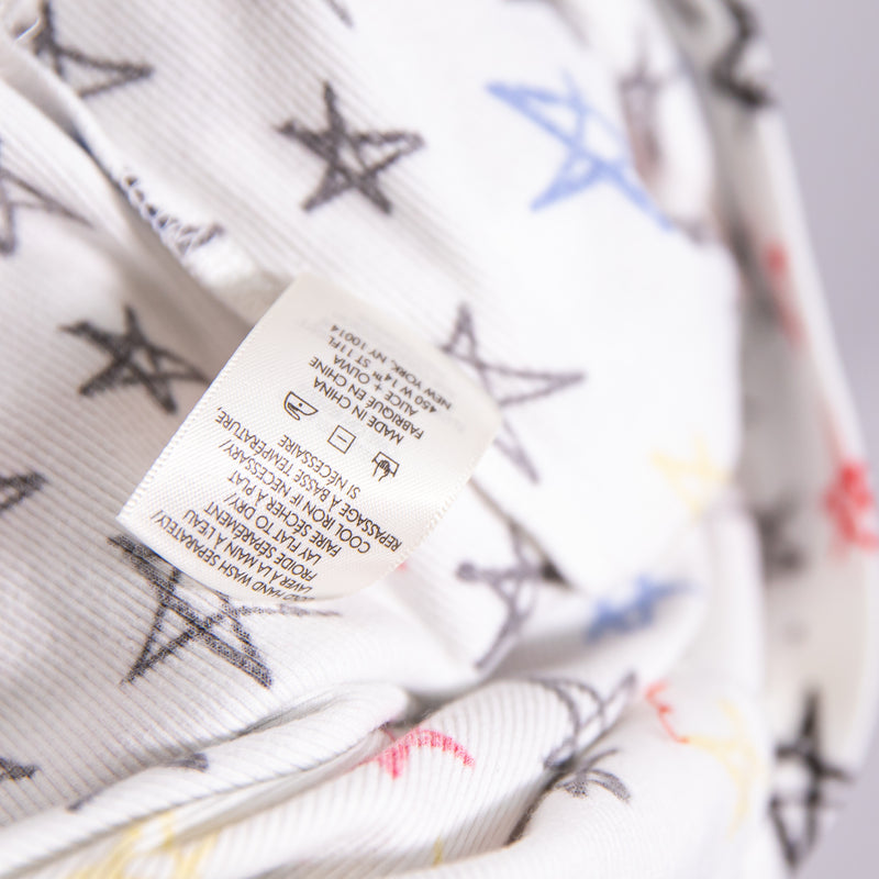 Alice And Olivia x Lele Pons Allen Ribbed Star Print Pattern Ribbed Tank Top M