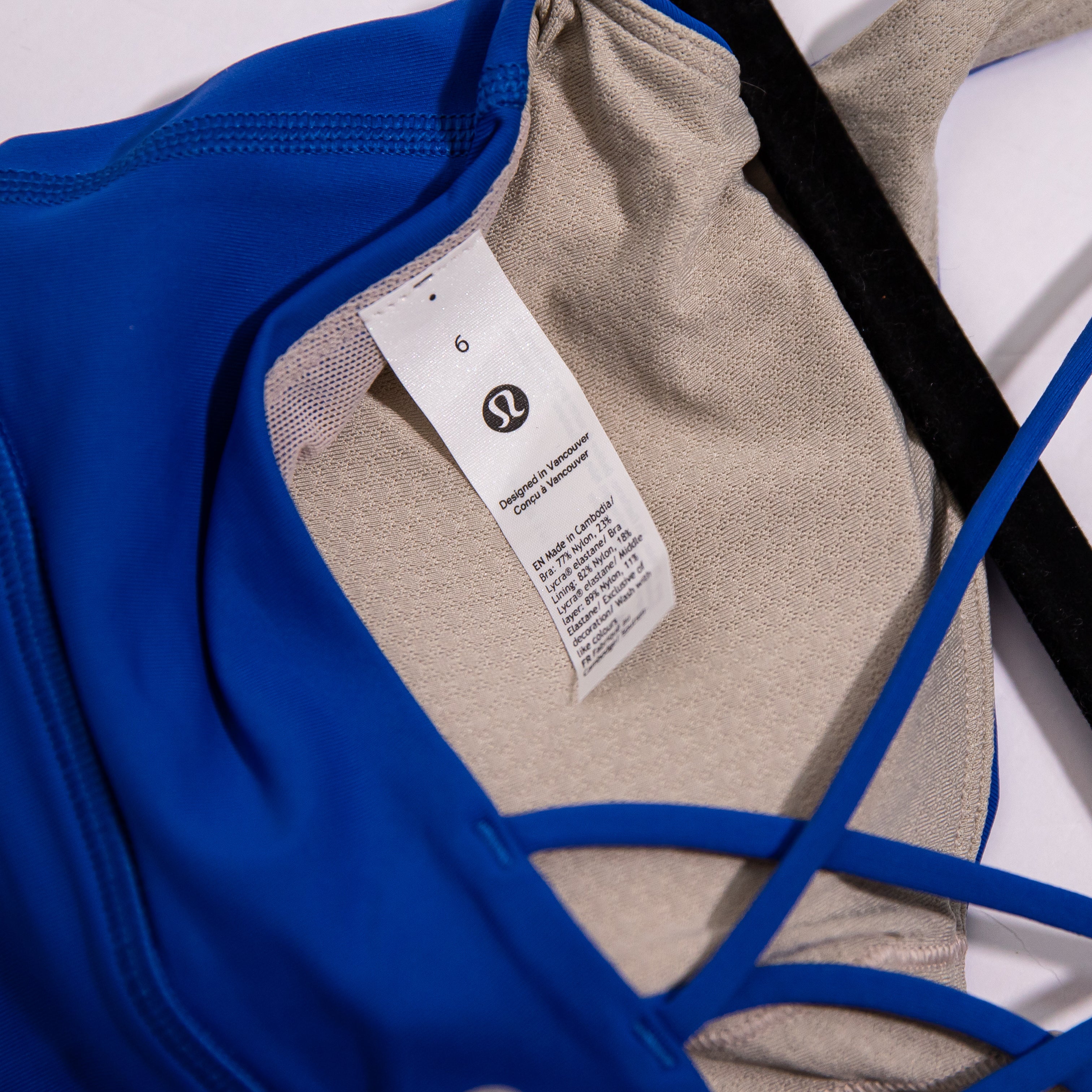 NEW Lululemon Free To Be Longline Athletic Work Out Sports Bra Symphony Blue 6
