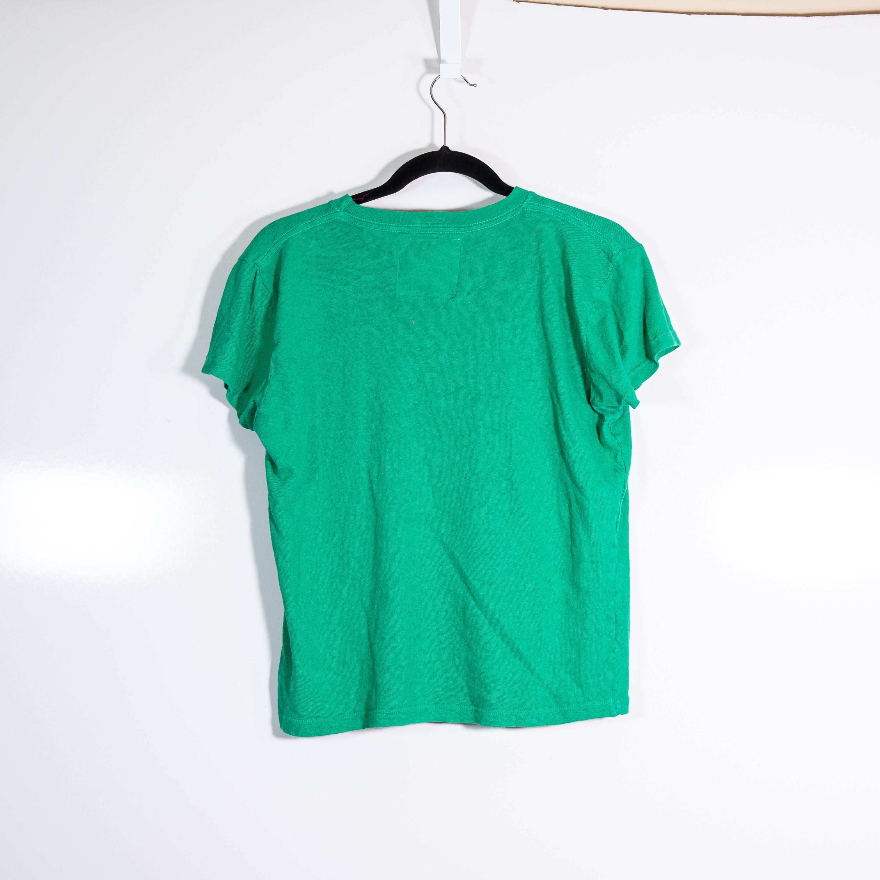 Mother Denim The Sinful Graphic Print Crewneck Tee Shirt In For Sure Green Small