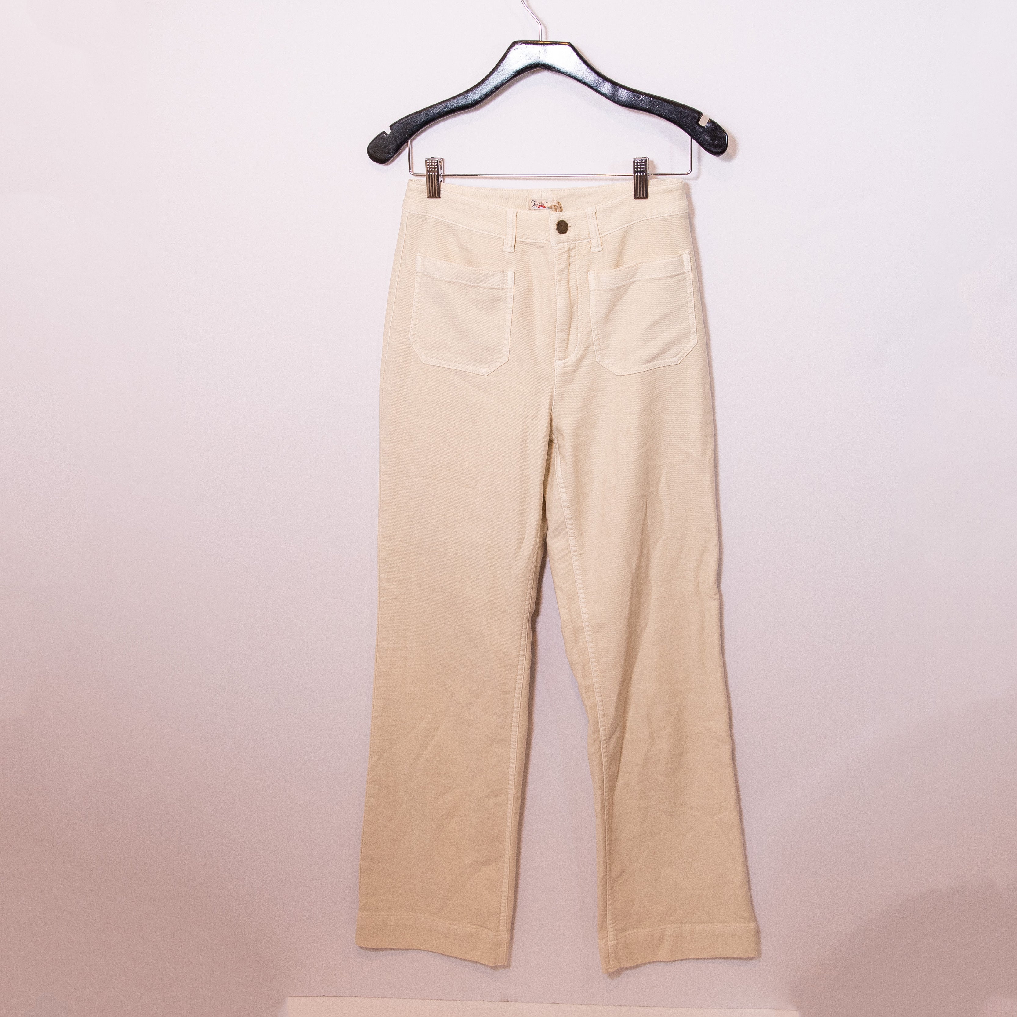 Faherty Softstretch Cord Patch Pocket High Rise Wide Leg Summer Sand Pant 26