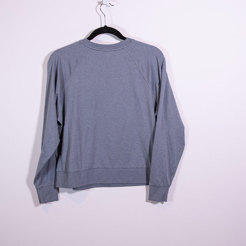 Vuori Women's Long Sleeve Crew Neck Halo DreamKnit Pullover Sweater Blue Small