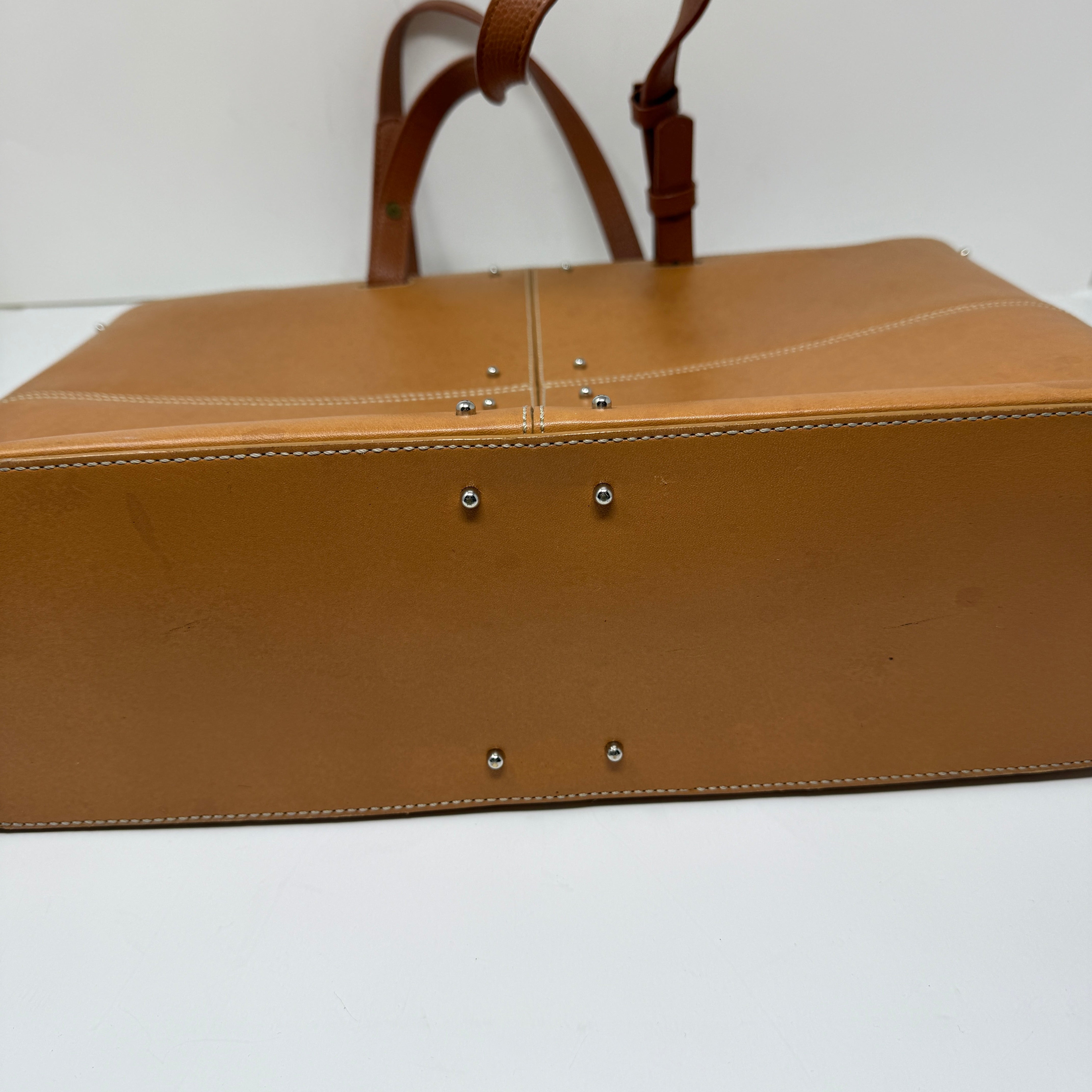 Tod's Genuine Leather Studded Embellished Patchwork Shoulder Purse Tote Bag