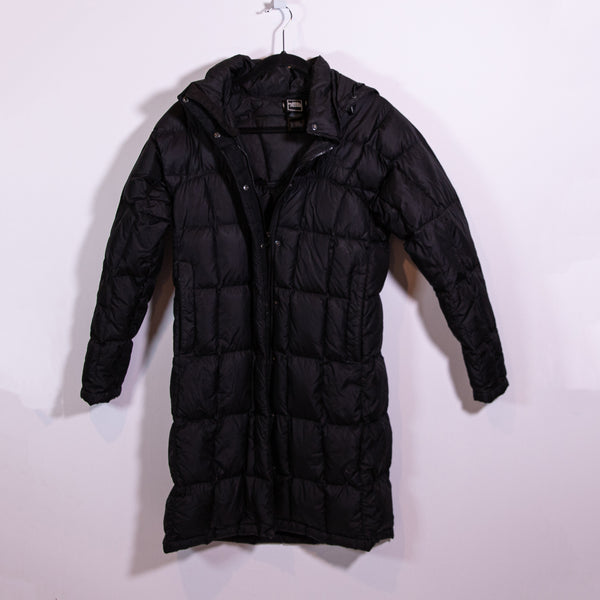 The North Face Women's Quilted Puffer Goose Down Blend Fill Midi Jacket Black S