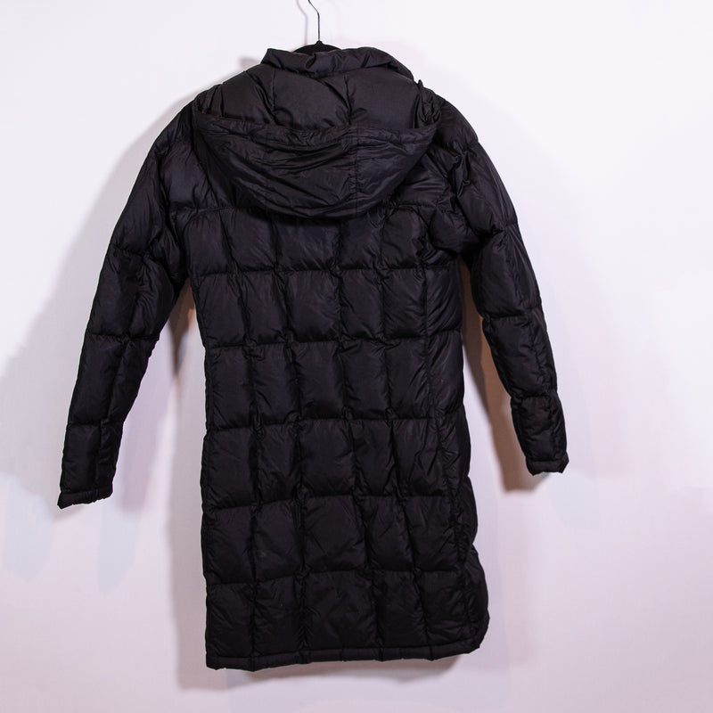 The North Face Women's Quilted Puffer Goose Down Blend Fill Midi Jacket Black S