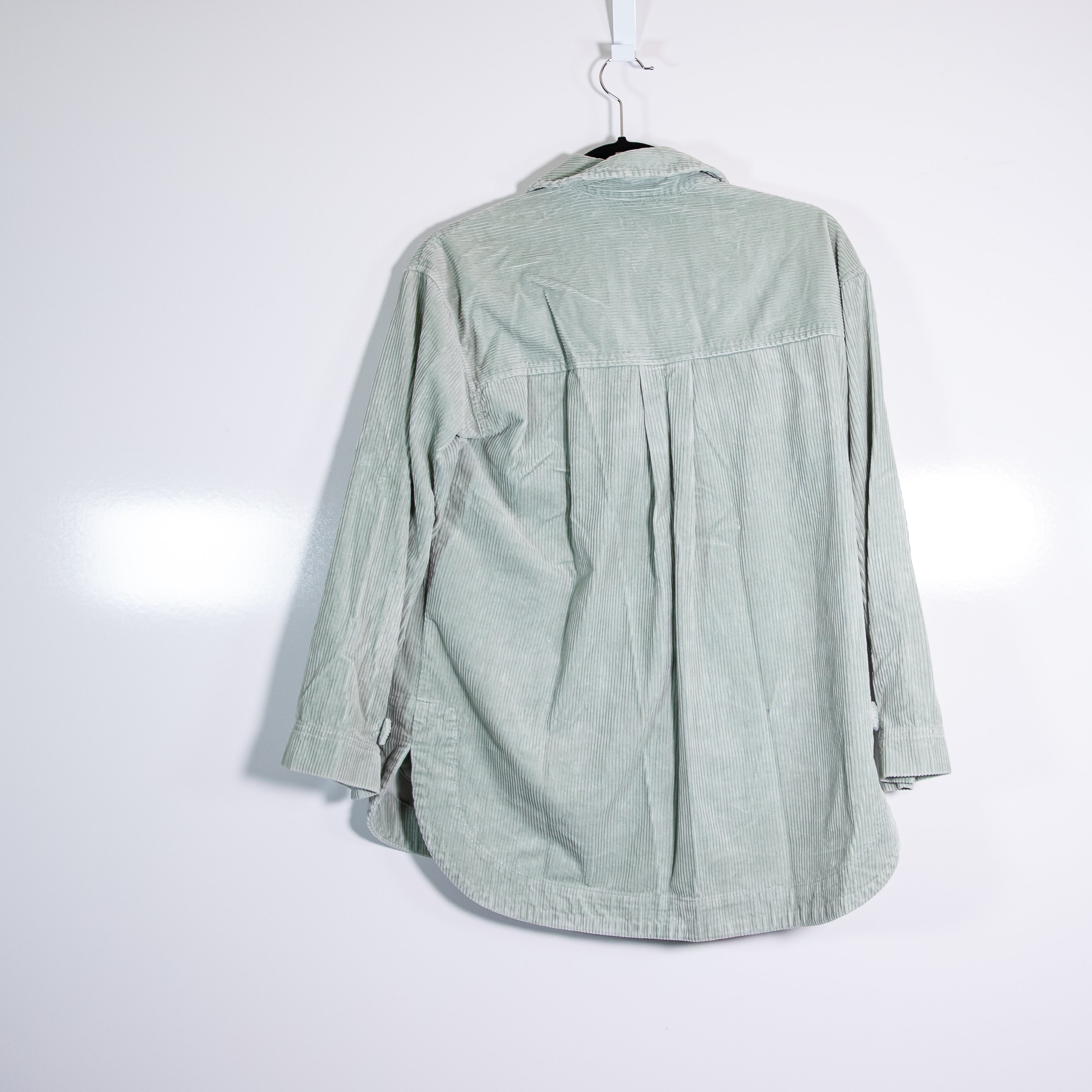 Madewell Corduroy Velvet Velour Ribbed Yorkway Shirt Jacket Sage Mist XS