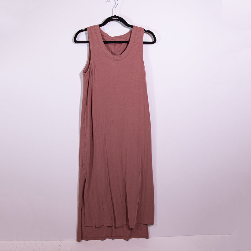 Lululemon Women's All Yours Tank Crew Neck Sleeveless Maxi Dress Spiced Chai M