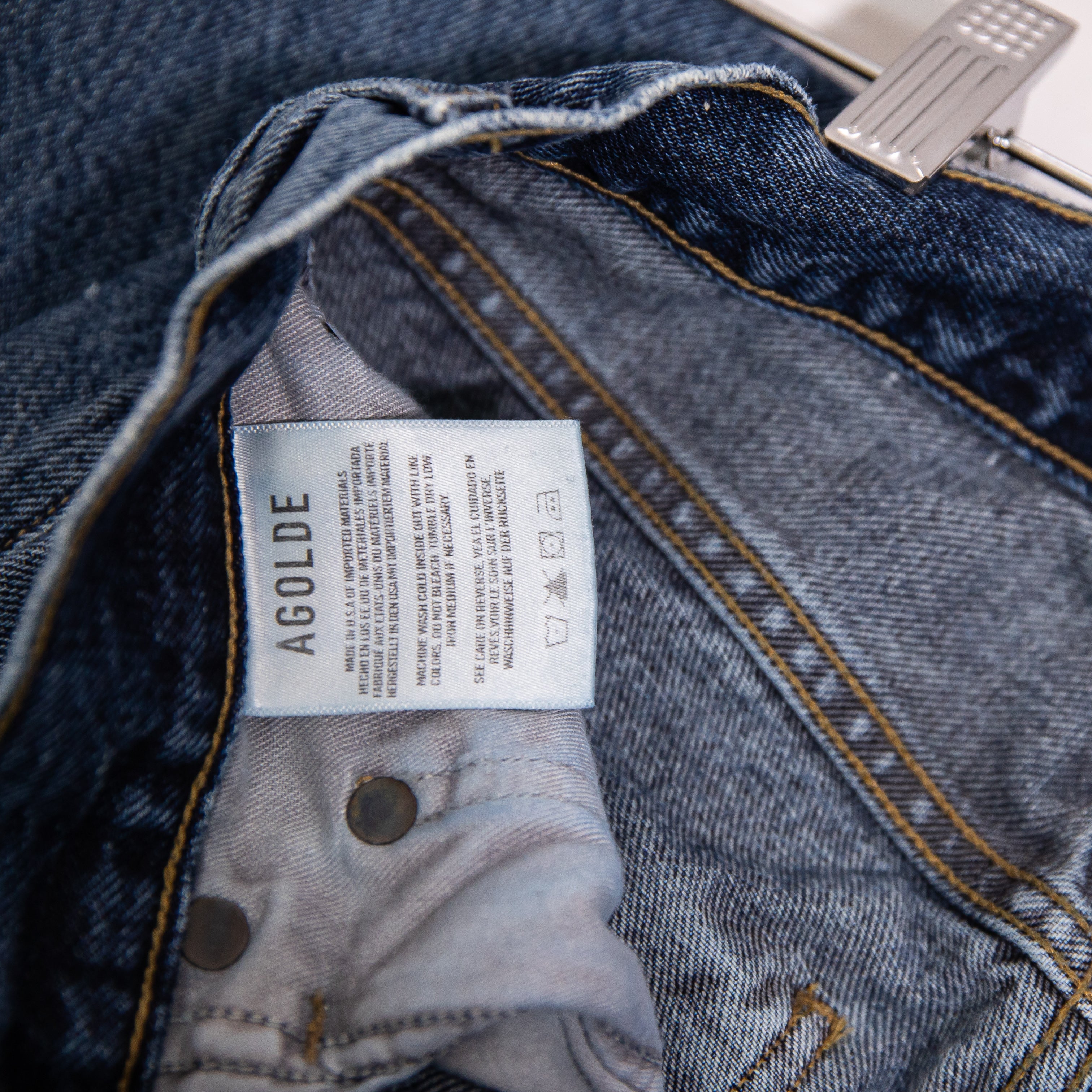 Agolde Denim Women's 90's Pinch Waist Cotton Straight Leg Jeans Range Wash 26