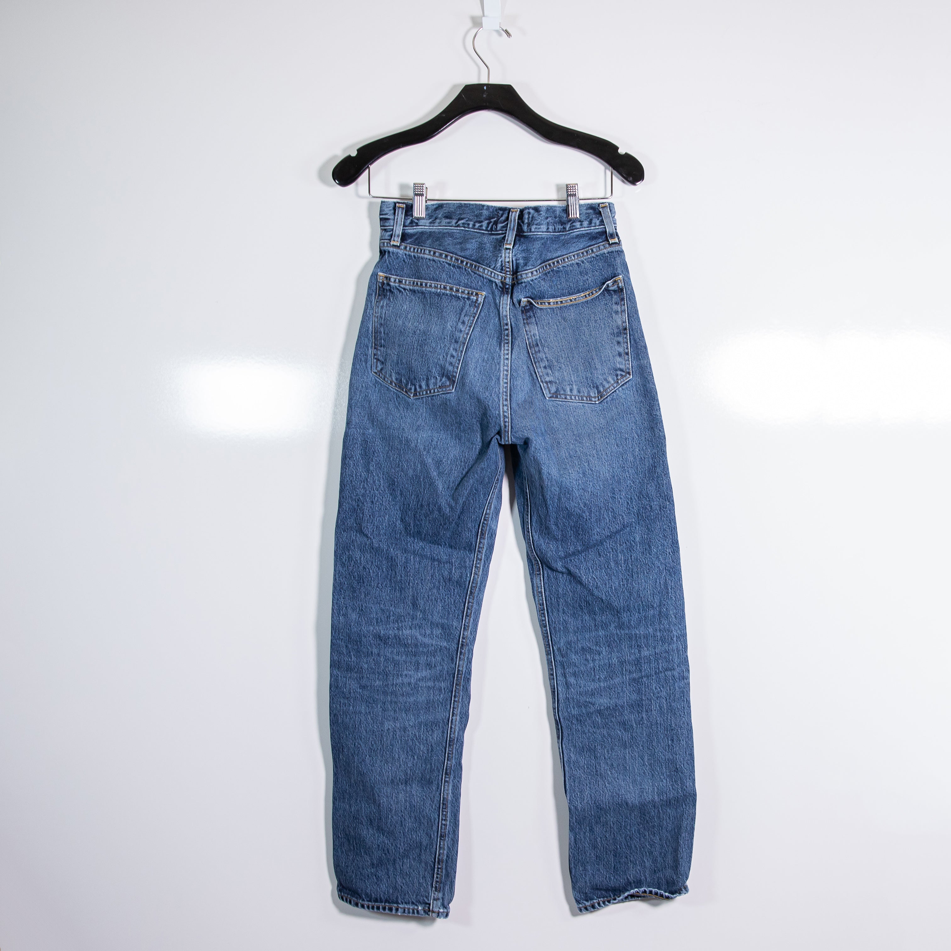 Agolde Denim Women's 90's Pinch Waist Cotton Straight Leg Jeans Range Wash 26