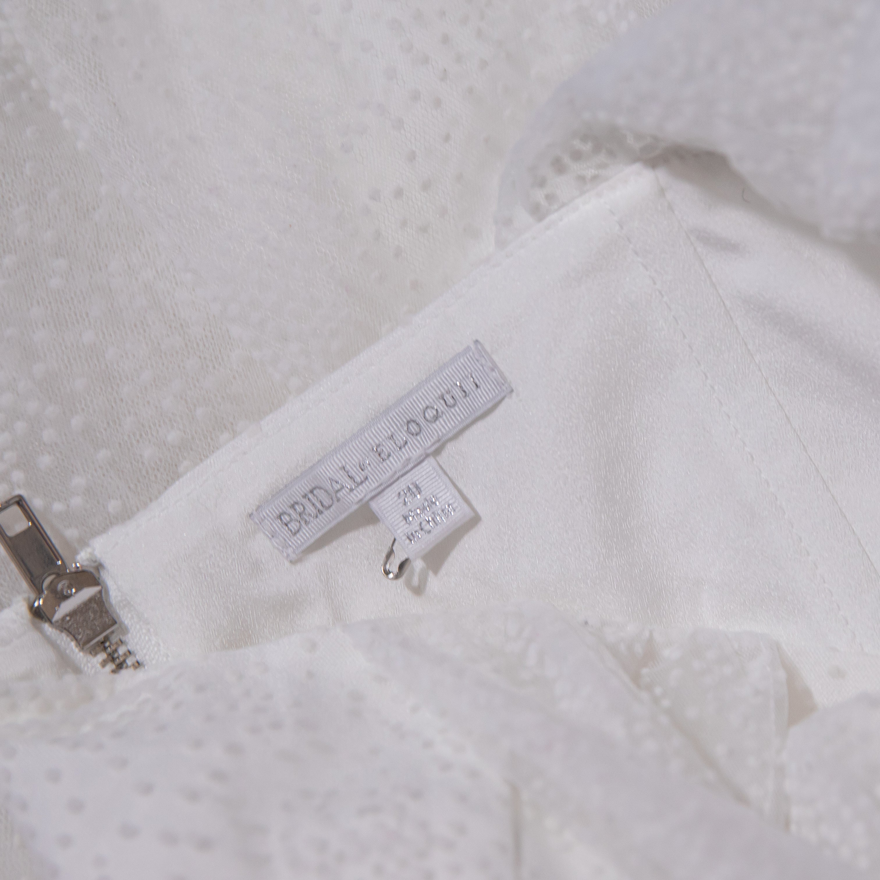 Eloquii x Bridal Bride Tie Shoulder Swiss Dot Chiffon Fully Lined Mini Dress 20