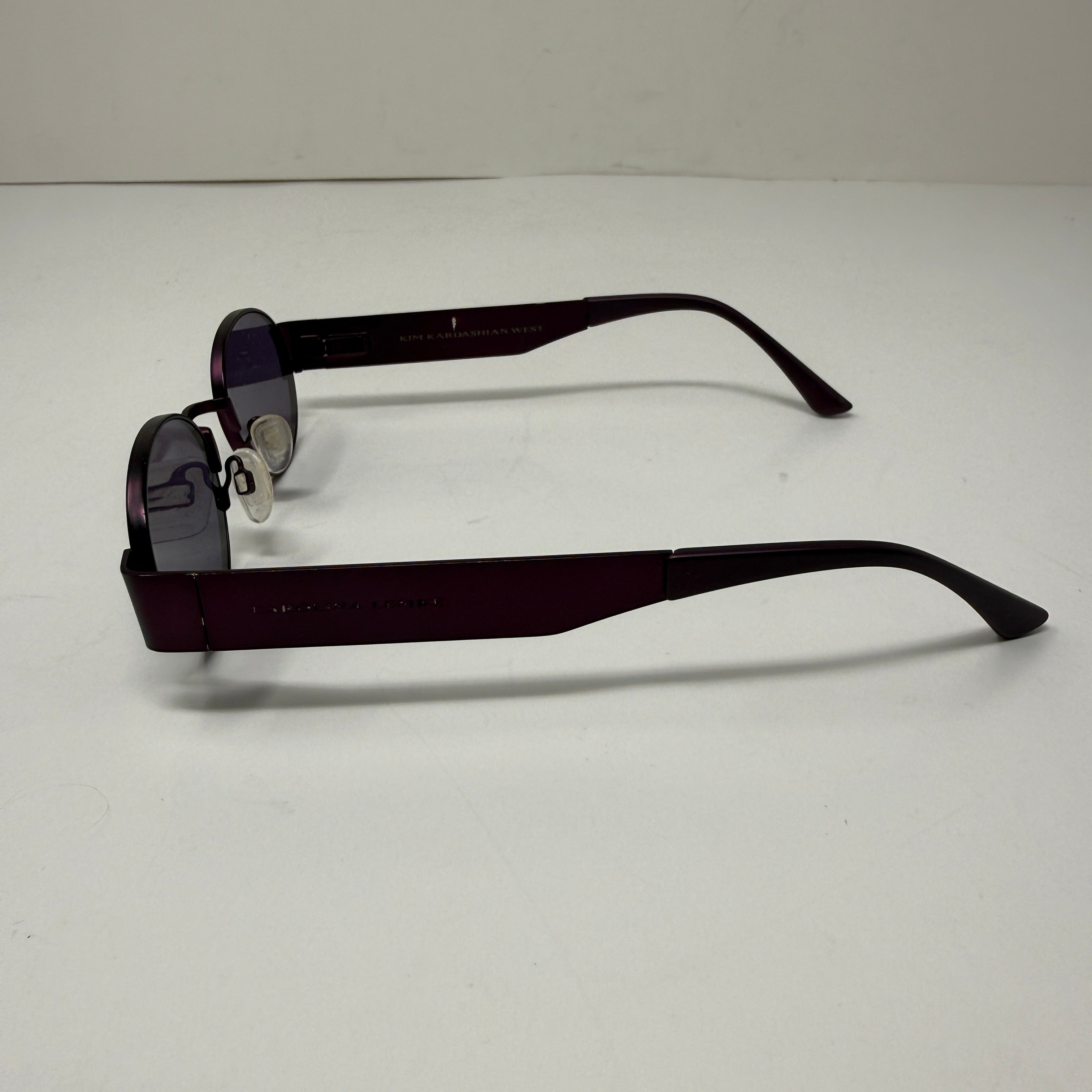 Carolina Lemke x Kim Kardashian West Round Lenses Metal Frame Purple Sunglasses