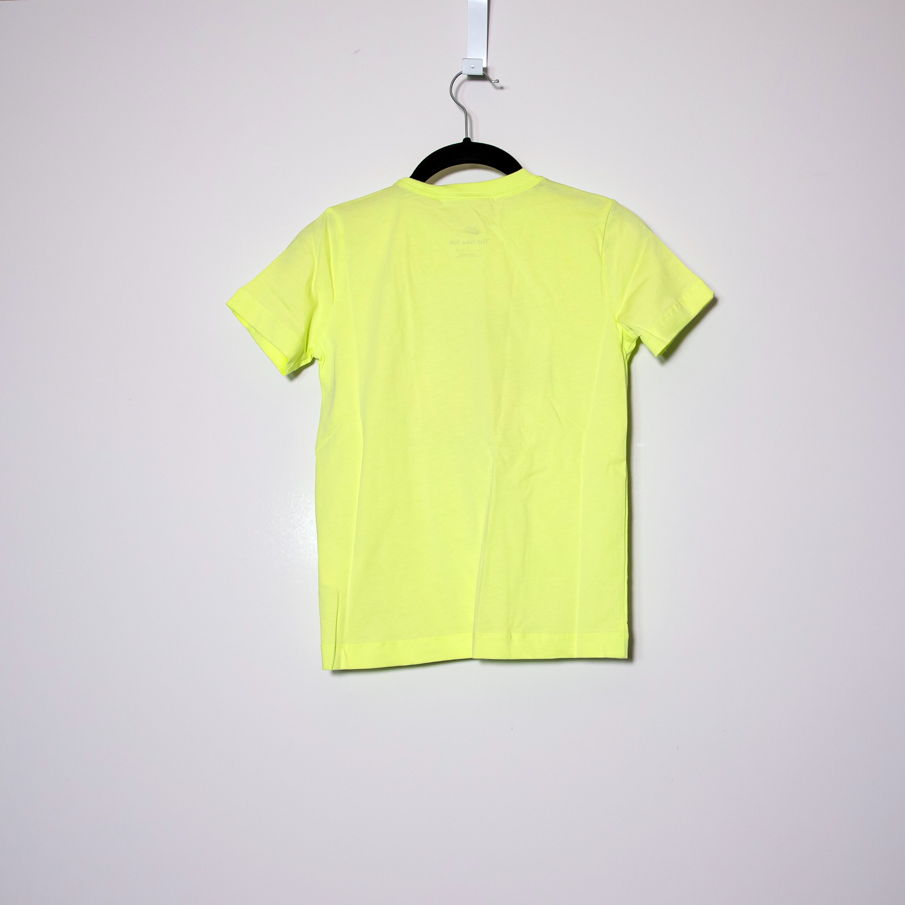 NEW Nike Kid's Sportswear Engineered Graphic Print Cotton Neon Tee Shirt Top S