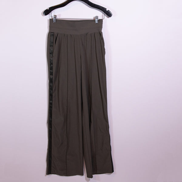 Athleta Women's Nolita Wide Leg Athletic Lounge Trouser Pants Olive Green 6