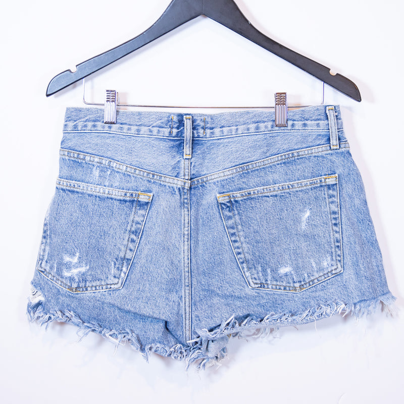 Agolde Denim Women's Parker Vintage Cut Off Distressed Mini Jean Shorts Swapmeet