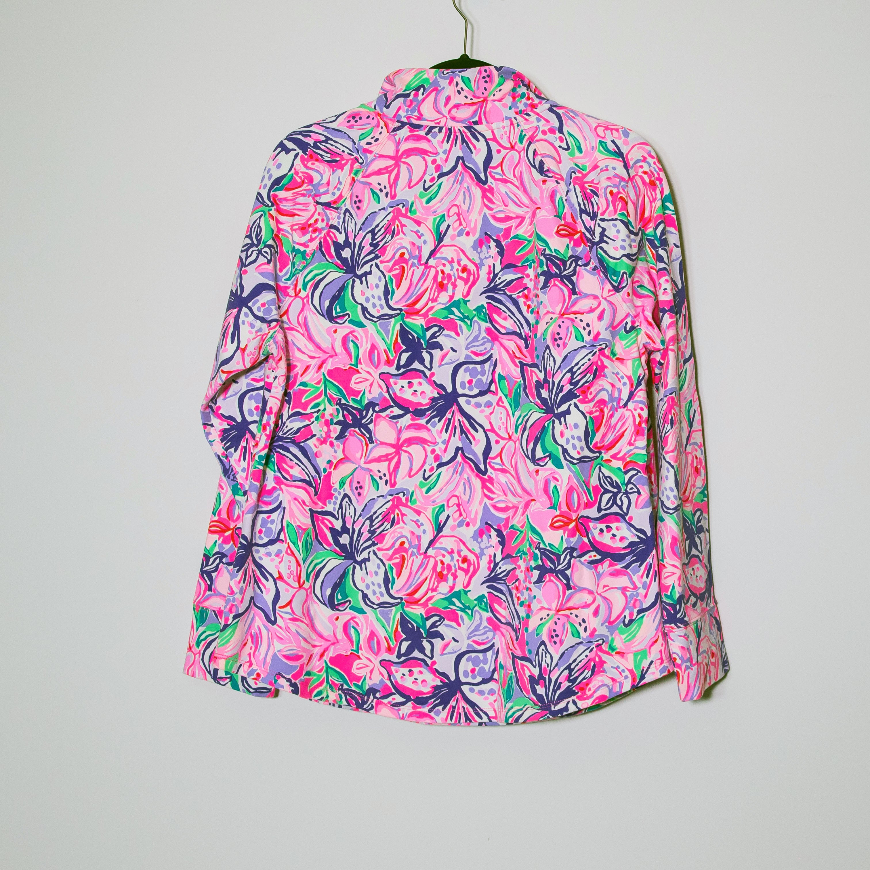 NEW Lilly Pulitzer UPF 50+ Skipper Popover Sweater Isn't She Lilly Graphic Print