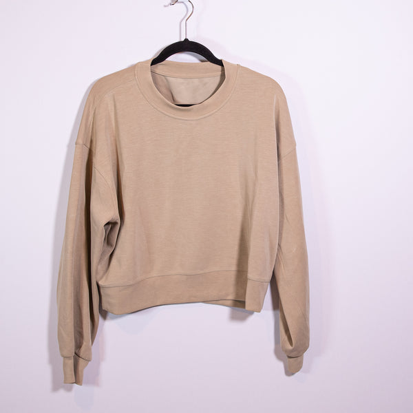 Lululemon Women's Perfectly Oversized Crew Pullover Sweatshirt Sweater Trench M