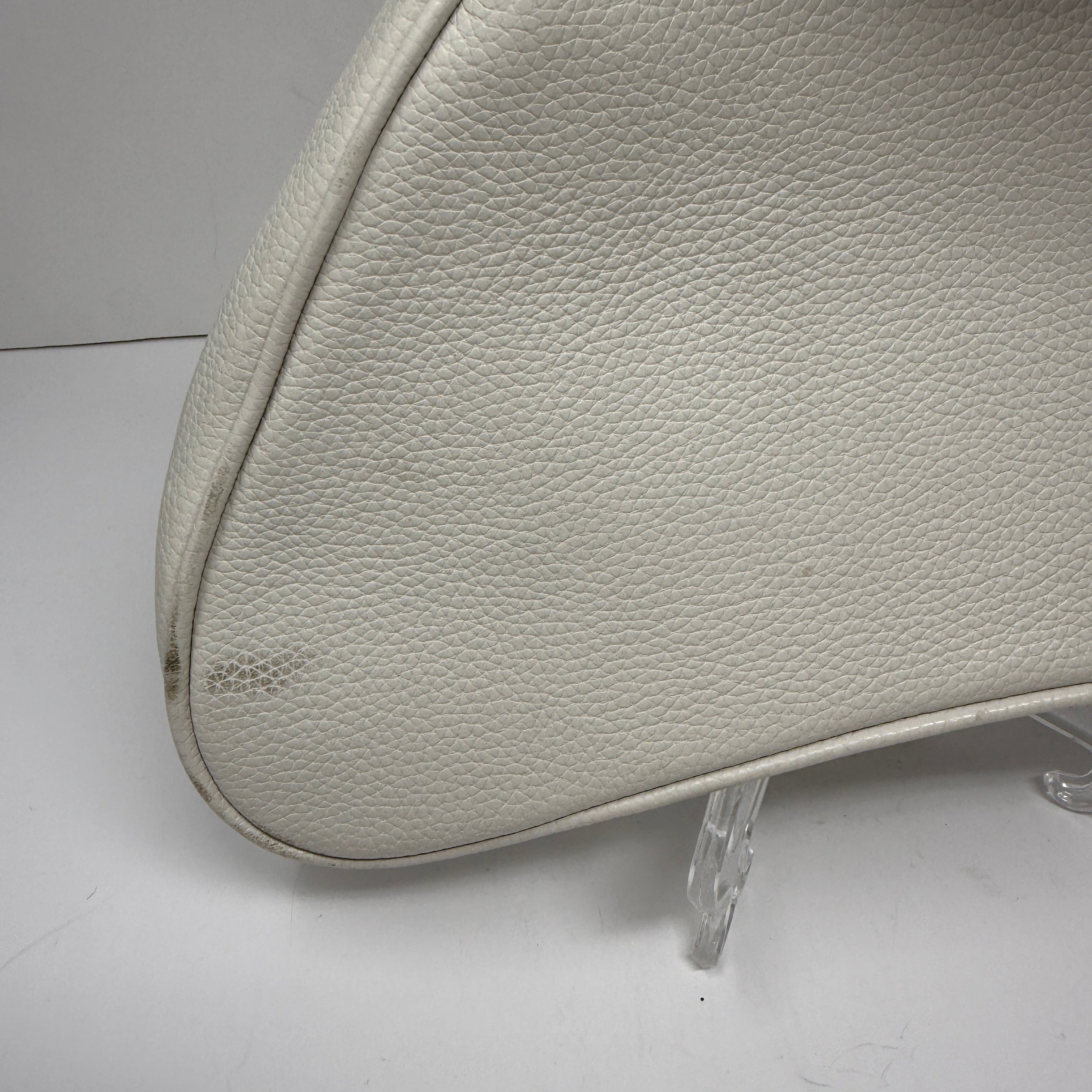 Simon Miller Boom Flap Leather Asymmetrical Shoulder Purse Bag White Ivory