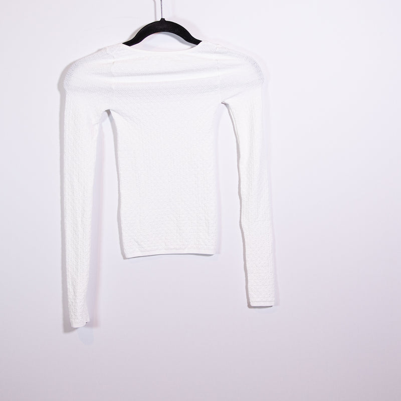 Free People Intimately Scoop Neck Stretch Smocked Long Sleeve Blouse Shirt Top&nbsp;