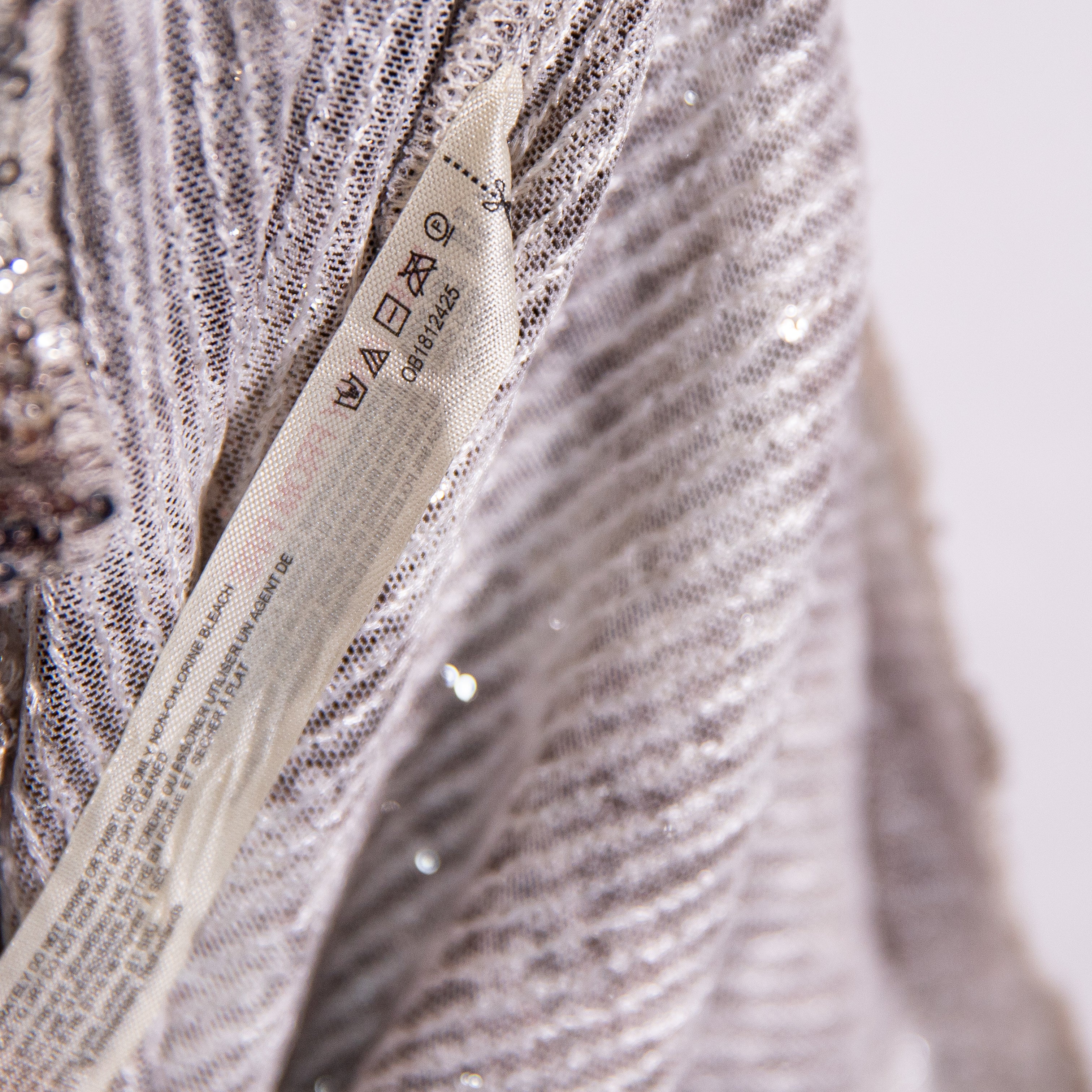 NEW Free People Intimately Printed Gold Rush Sequin Alabaster Long Sleeve Top XS