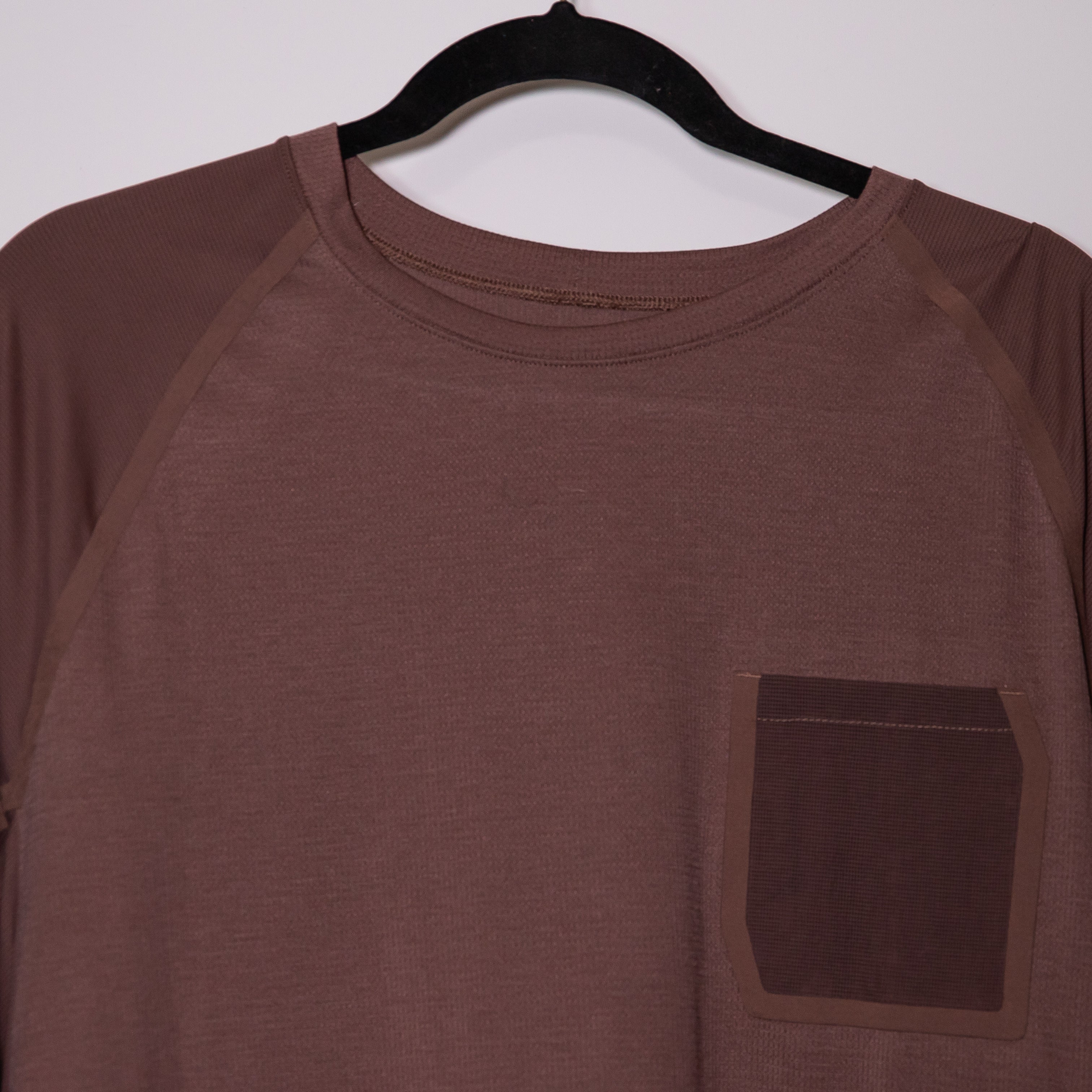 Lululemon Men's Ventilated Hiking Short Sleeve Shirt Top Dark Oxide Brown XXL