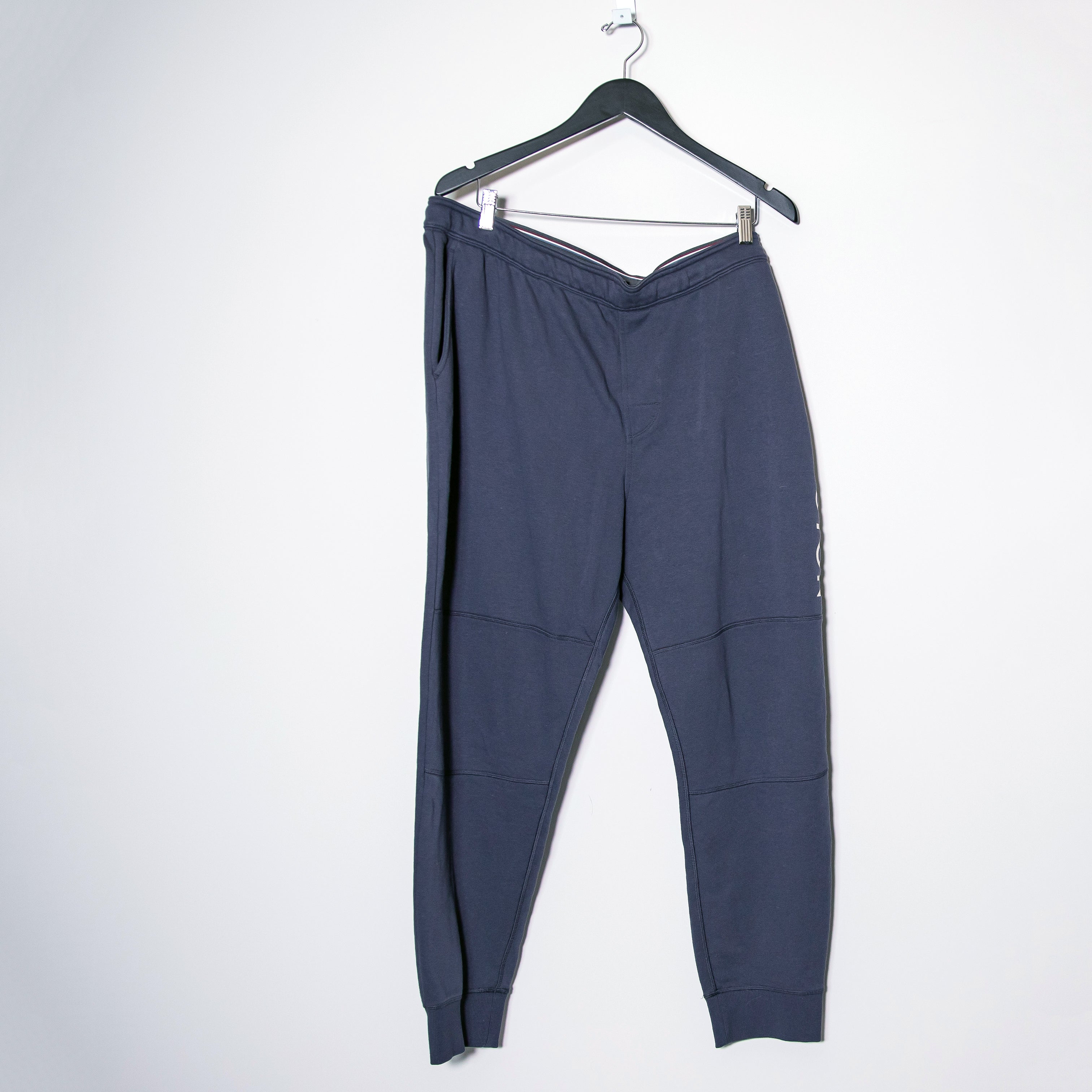 Fourlaps x Peloton Men's Cotton Terry Lined Ankle Crop Joggers Pants Blue XXL