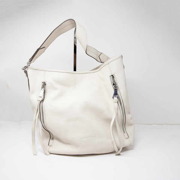 Aimee Kestenberg The Day Dream Hobo Genuine Leather Multi Zip Shoulder Bag Purse