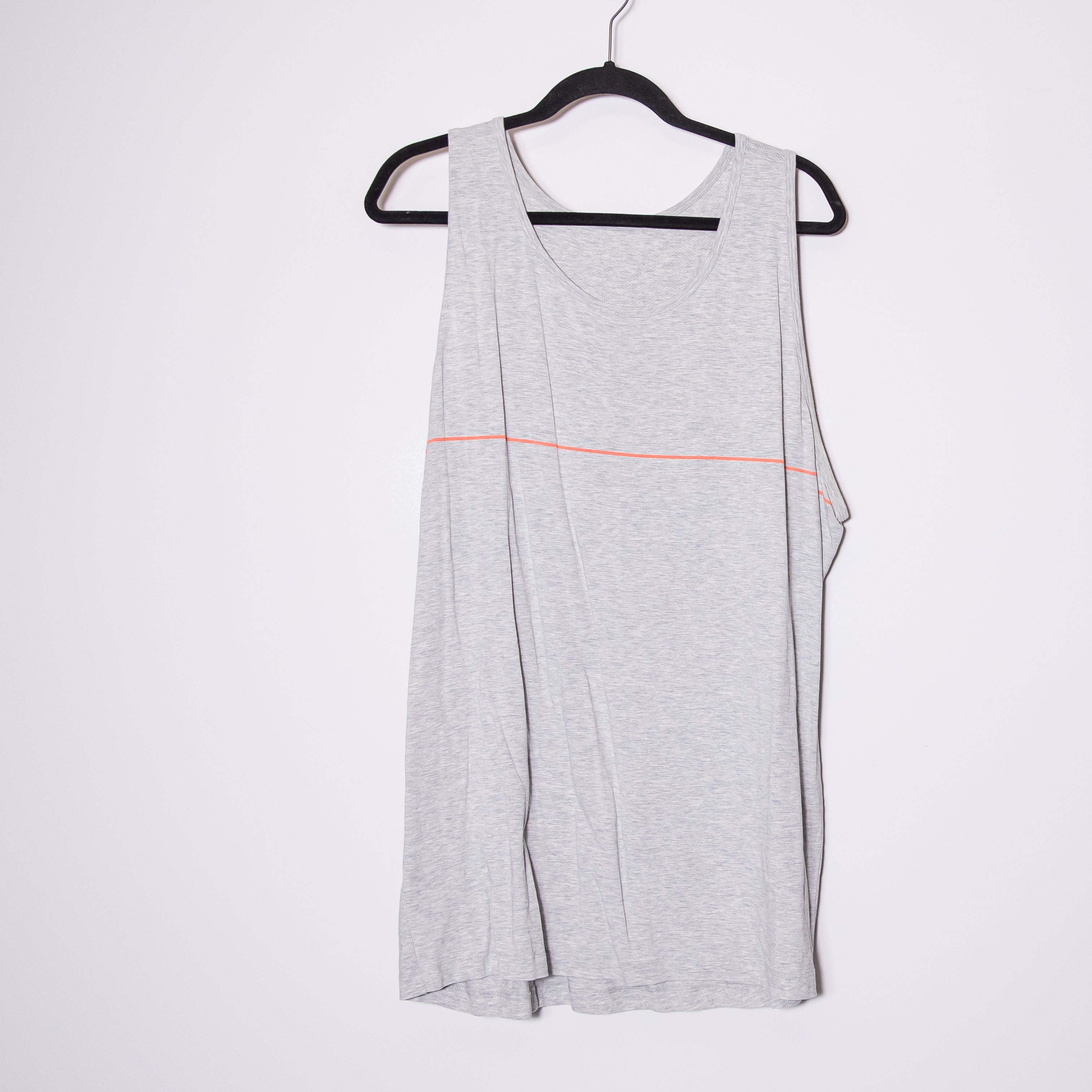 Lululemon Men's Cotton Perforated Lightweight Crew Neck Sleeveless Tank Top Gray