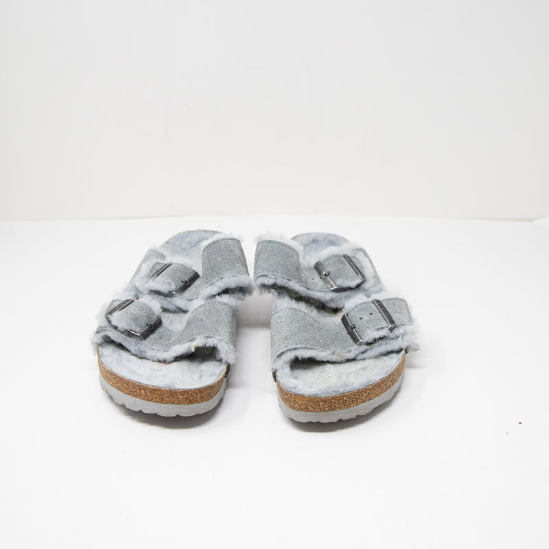 Birkenstock Women's Arizona Buckle Shearling Fur Lined Slip On Sandals Shoes 9