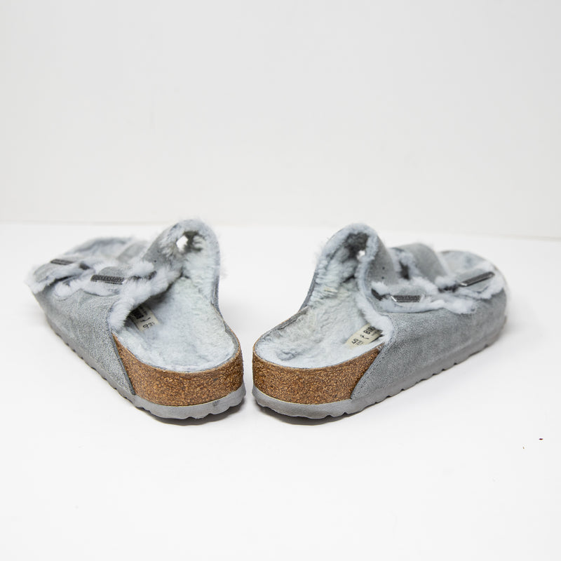 Birkenstock Women's Arizona Buckle Shearling Fur Lined Slip On Sandals Shoes 9