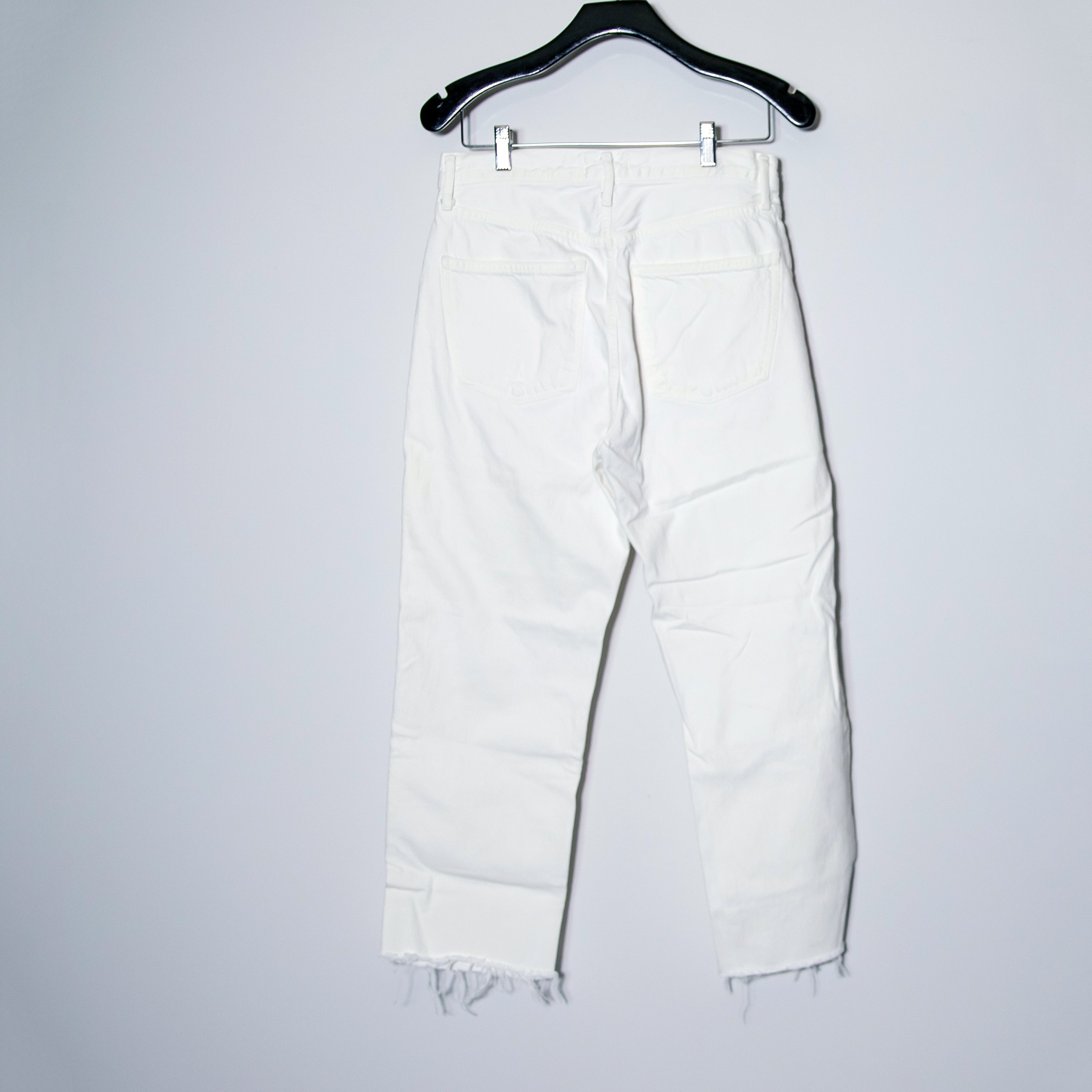 Agolde Women's 90's Crop Straight Leg Organic Cotton Denim Jeans Element White