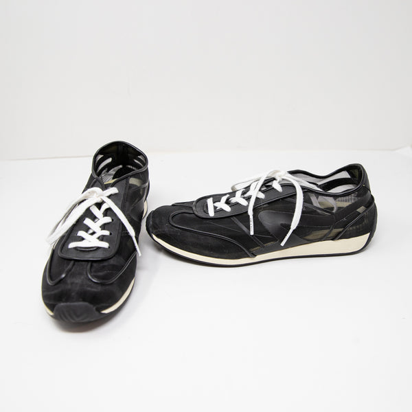 Rag &amp; Bone Women's Slim Retro Runner Mesh Lace Up Low Top Sneakers Shoes Black 7