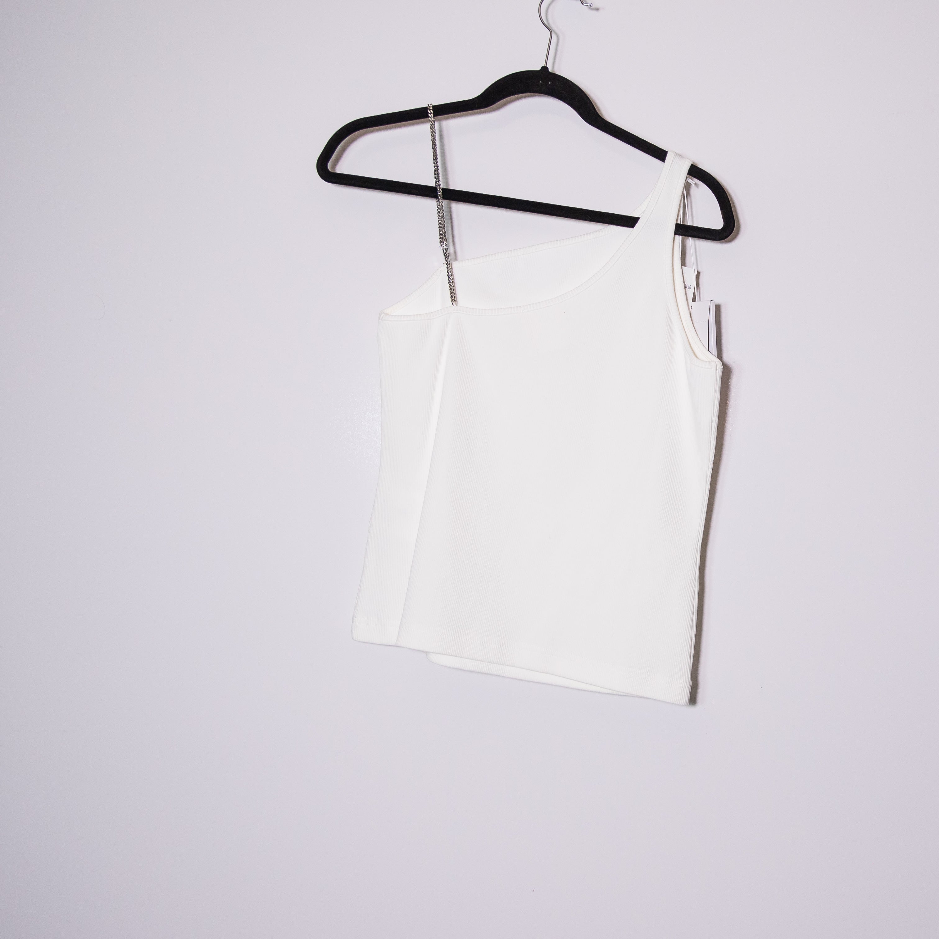 NEW Givenchy 4G-Plaque Chain Link Strap Ribbed Knit Cotton Stretch Tank Top L