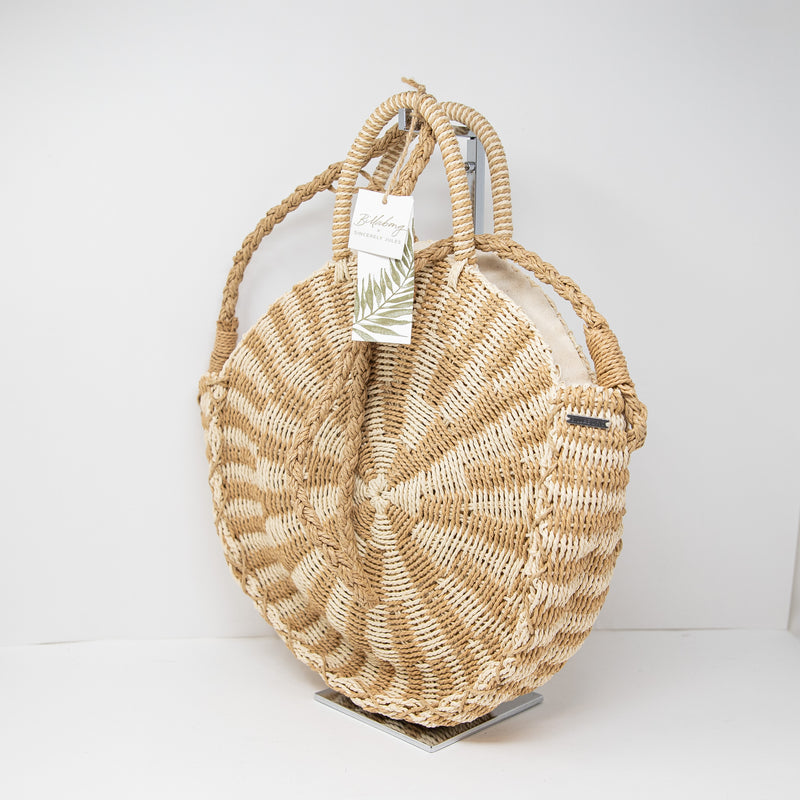 NEW Billabong x Sincerely Jules Keep It Simple Woven Straw Beach Market Tote Bag