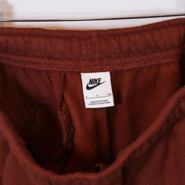 Nike Sportswear Club Fleece Cotton Mid Rise Pull On Sweat Pants Burgundy Small