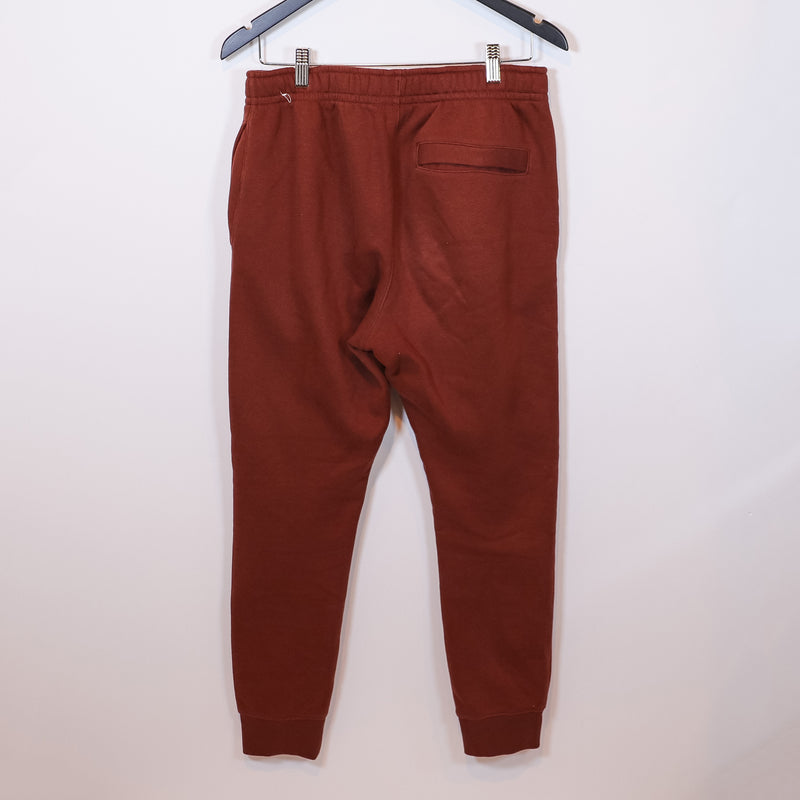 Nike Sportswear Club Fleece Cotton Mid Rise Pull On Sweat Pants Burgundy Small