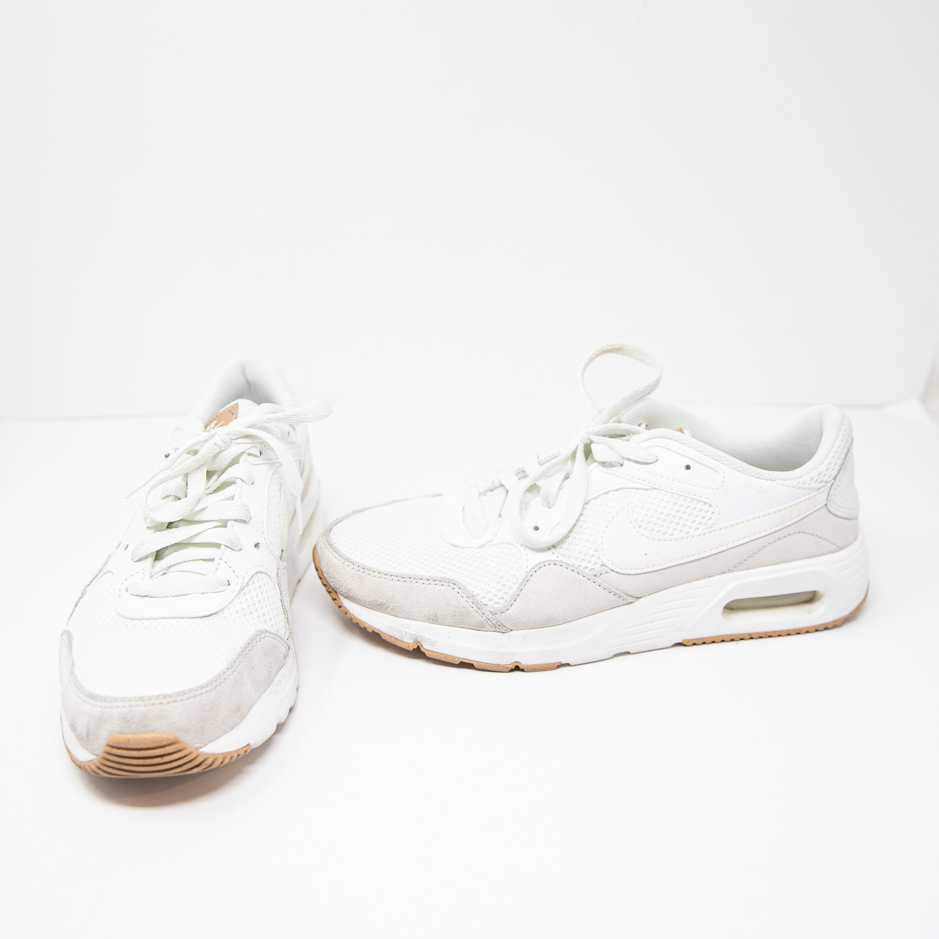 Nike Women's Air Max SC White Platinum Tint CW4554-108 Low Top Lace Up Sneakers