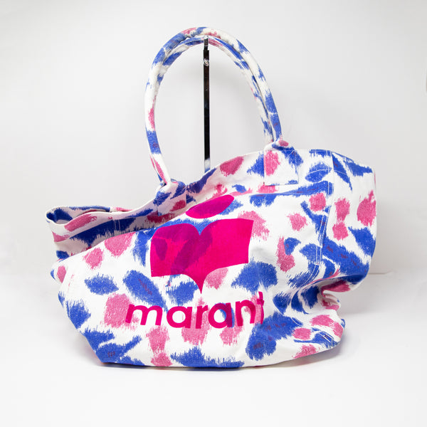 Isabel Marant Small Yenky Tote Cotton Canvas Open Top Shoulder Tote Bag Purse