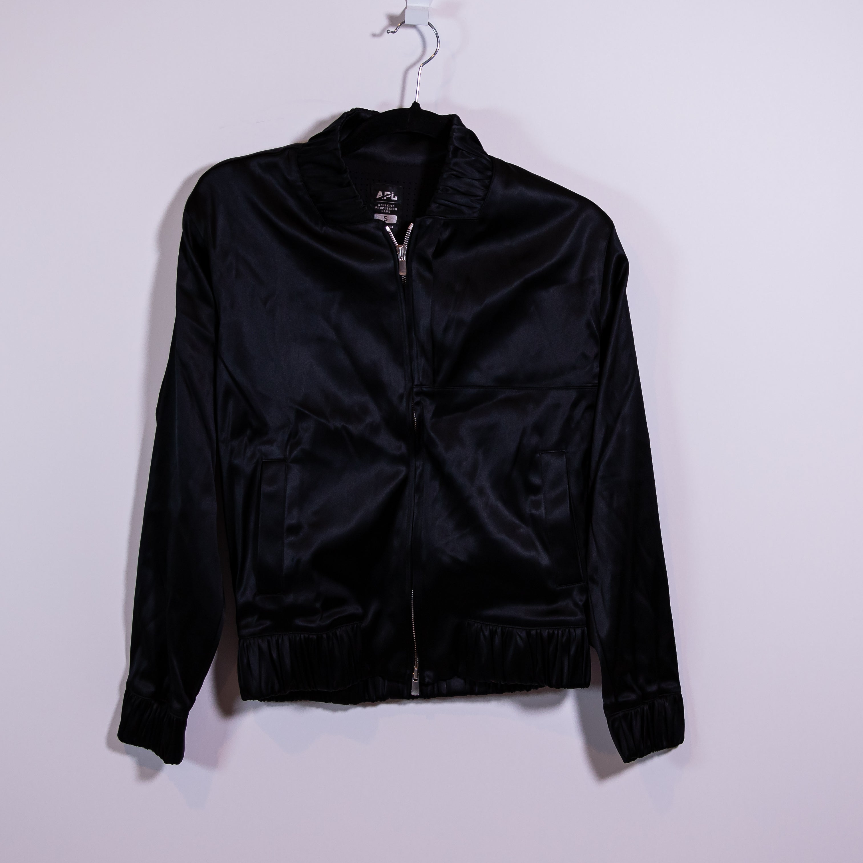 NEW APL Athletic Propulsion Labs The Perfect Bomber Satin Full Zip Jacket Small