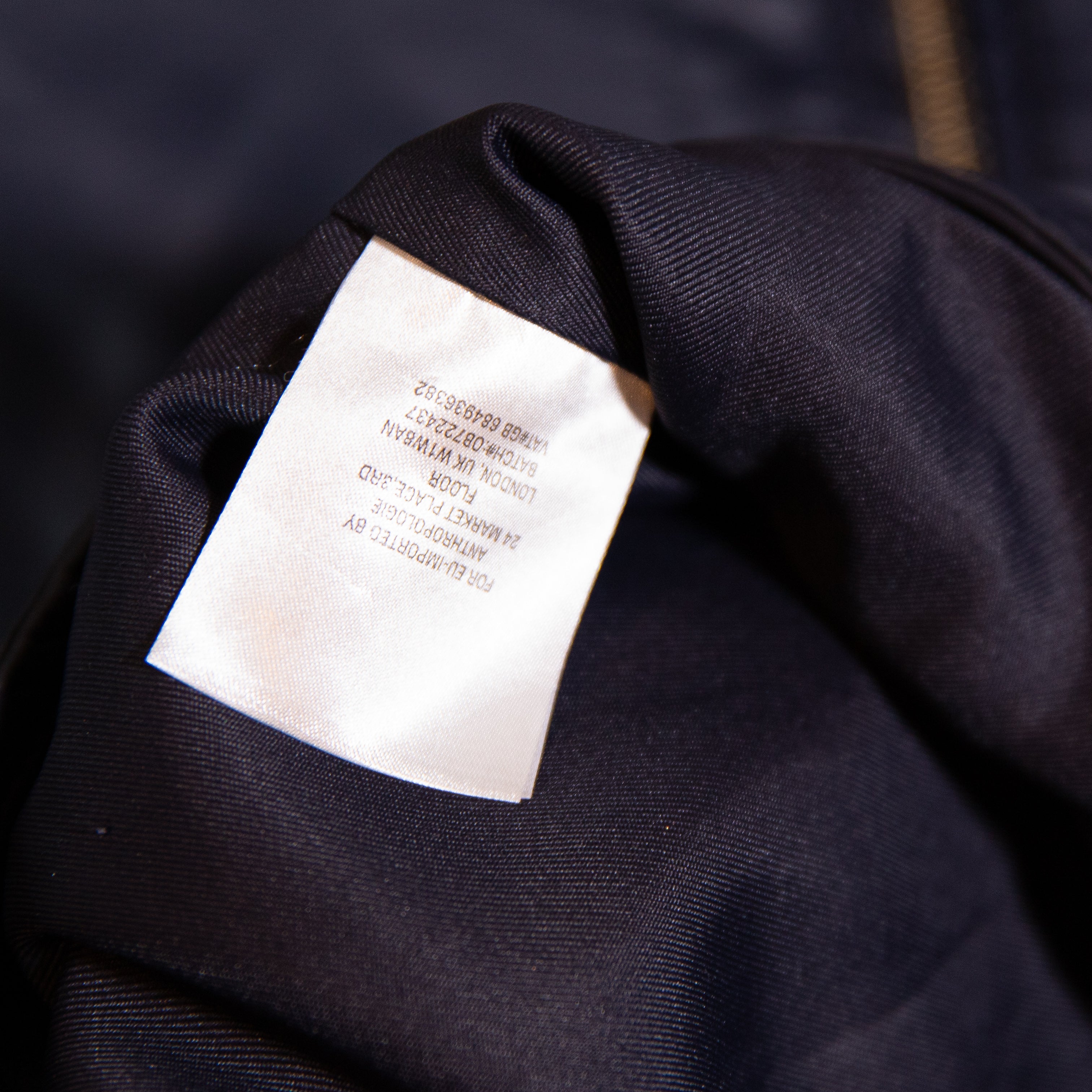 Anthropologie Faux Vegan Leather Asymmetrical Zip Collared Moto Jacket Coat Blue