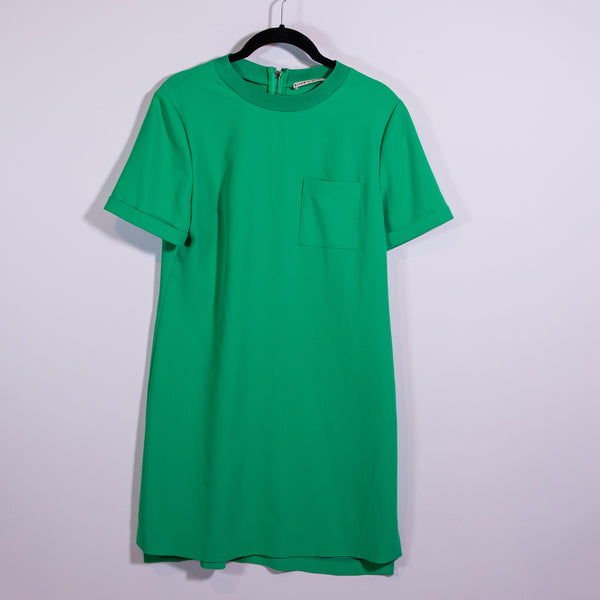 Alice + Olivia Catalina Short Sleeve Crew Neck T Shirt Mini Dress Mint Kelly S
