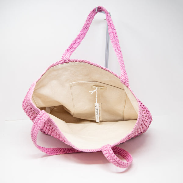 NEW Madewell The Transport Tote: Straw Edition Shoulder Purse Bag Retro Pink