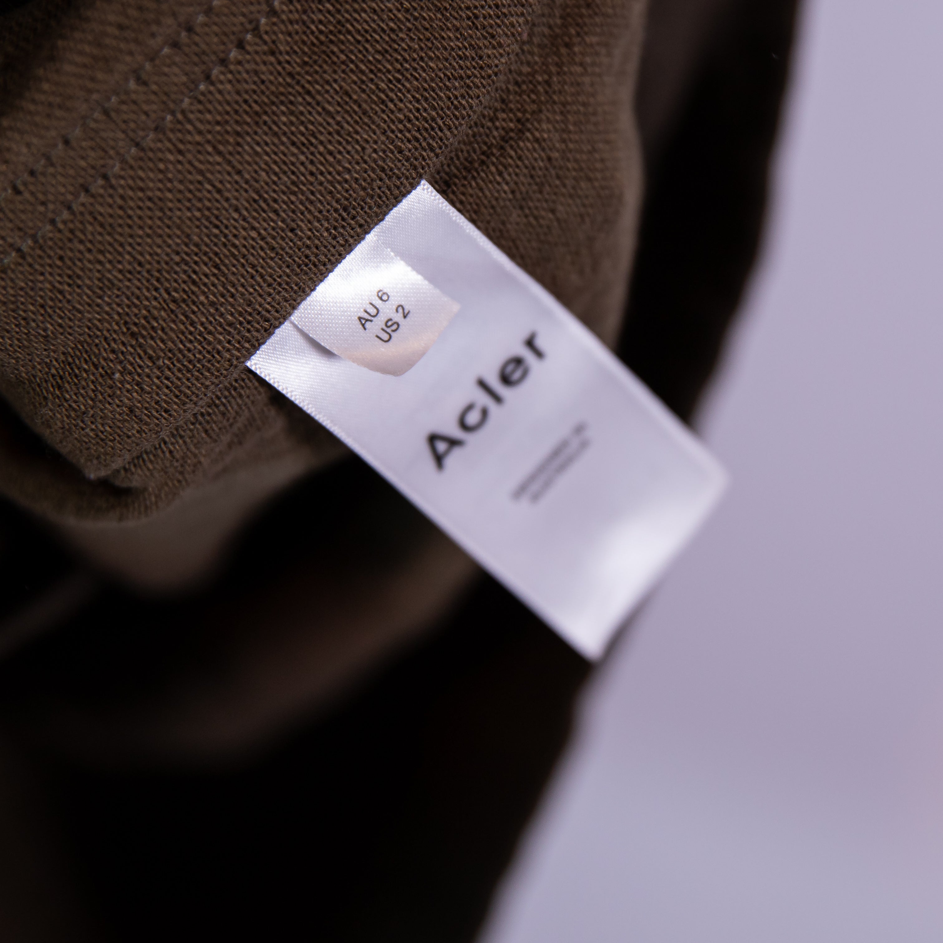 Acler Walter Cotton Linen Button Front Collared Sleeveless Mini Dress Brown 2