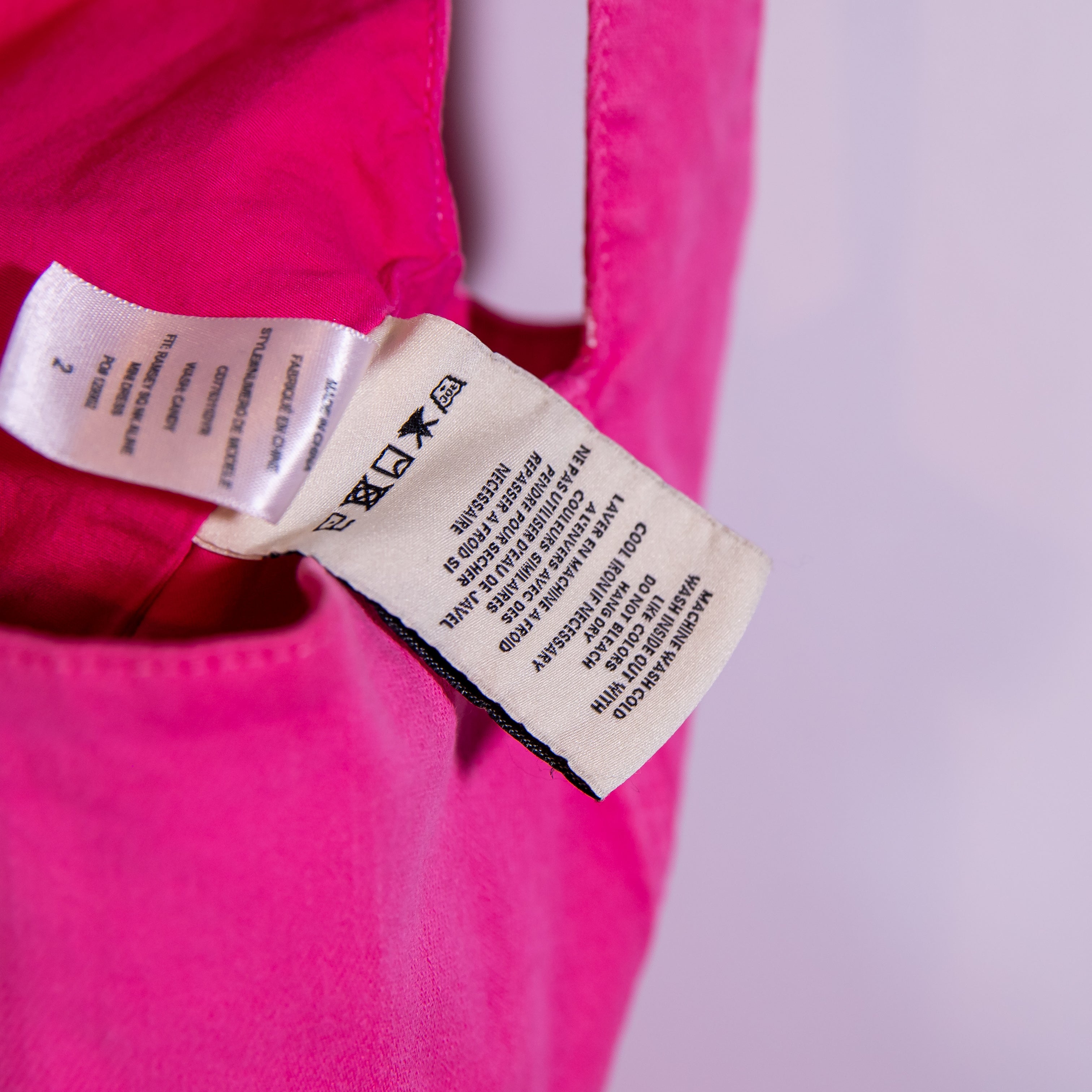 Alice + Oliva Ramsey Square Neckline Cotton Stretch Aline Mini Dress Candy Pink