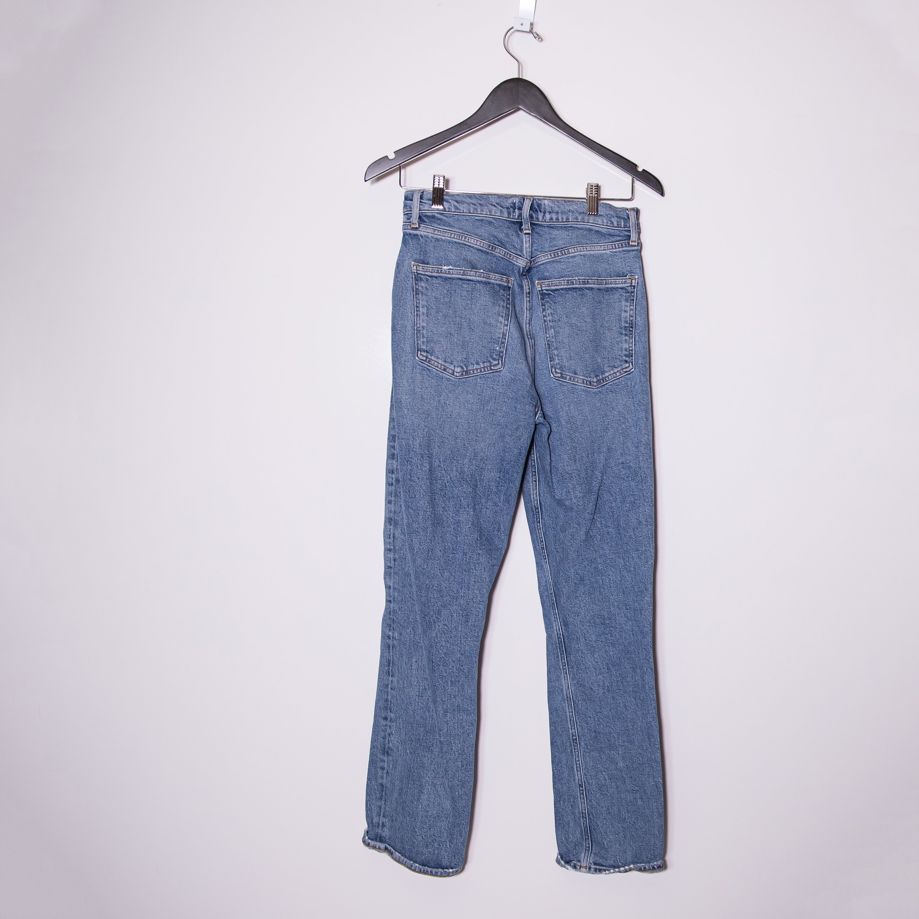 Agolde Women's High Rise Stovepipe Organic Cotton Stretch High Denim Jeans 26