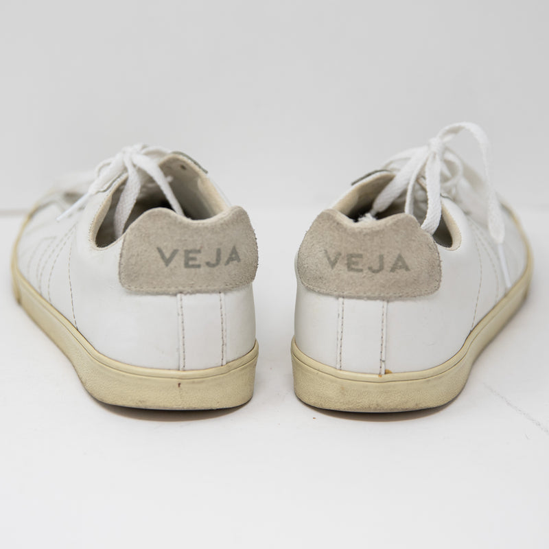 Veja Women's Esplar Genuine Leather Suede Low Top Lace Up Sneakers Shoes White 8