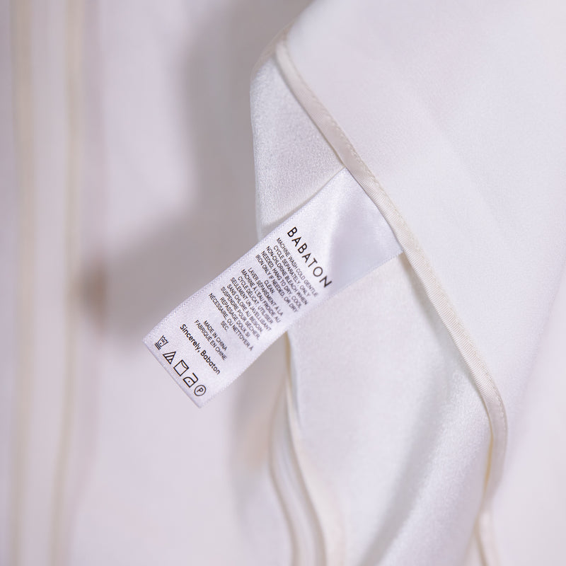 Babaton Aritzia Crepe Open Front Power Hip Blazer Jacket Solid White 2