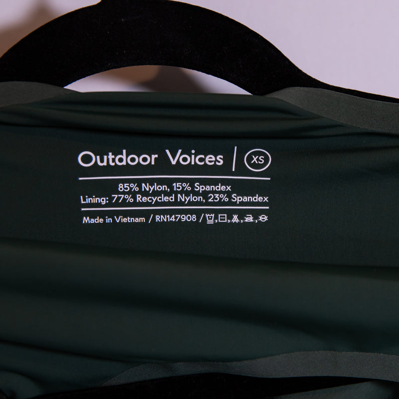 Outdoor Voices Women's The Original Exercise Racerback Athletic Dress Green XS