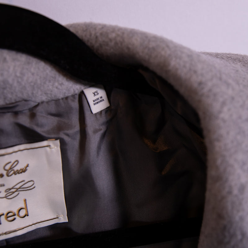 NEW Wilfred Aritzia The Cocoon Coat Wool Cashmere Peacoat Jacket Heather Grey XS