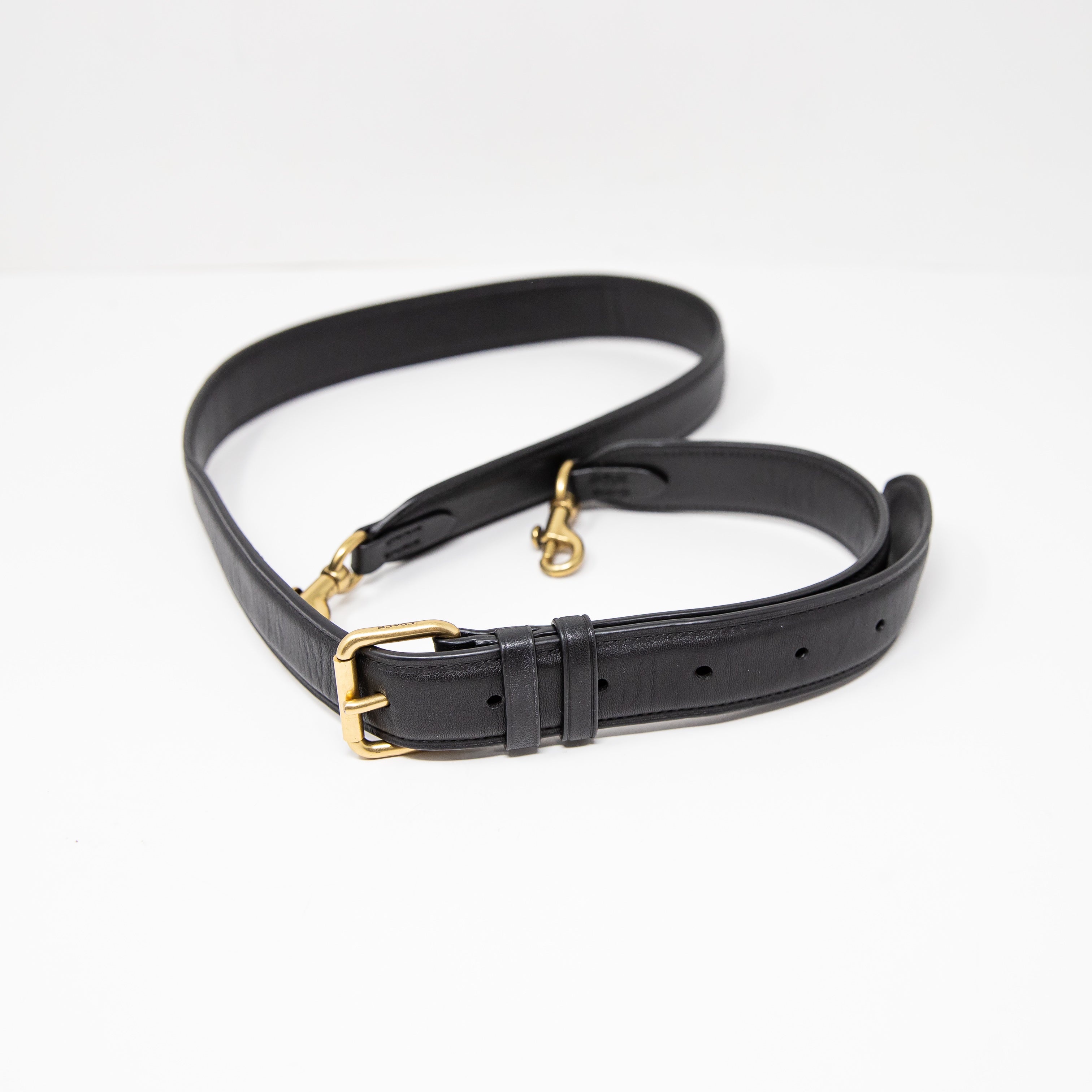 Coach Pillow Tabby Puffy Genuine Leather Top Handle Shoulder Purse Bag Black