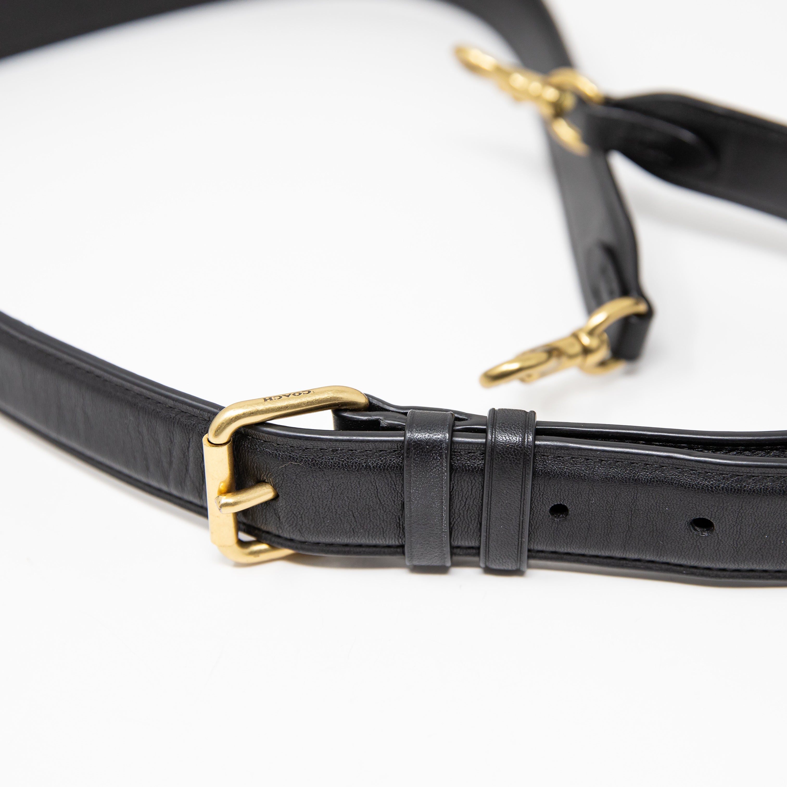 Coach Pillow Tabby Puffy Genuine Leather Top Handle Shoulder Purse Bag Black