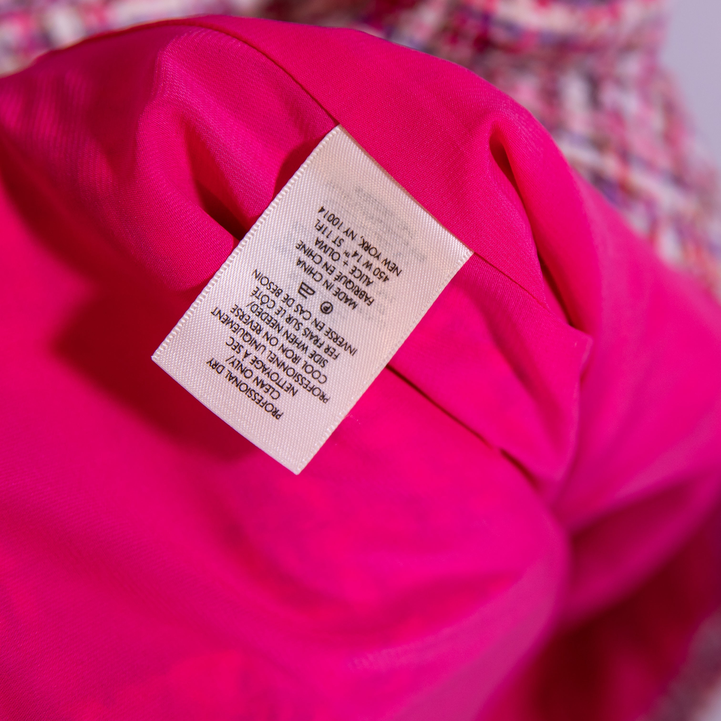 Alice And Olivia Carli Spaghetti Strap Cotton Tweed Boucle Candy White Dress 2